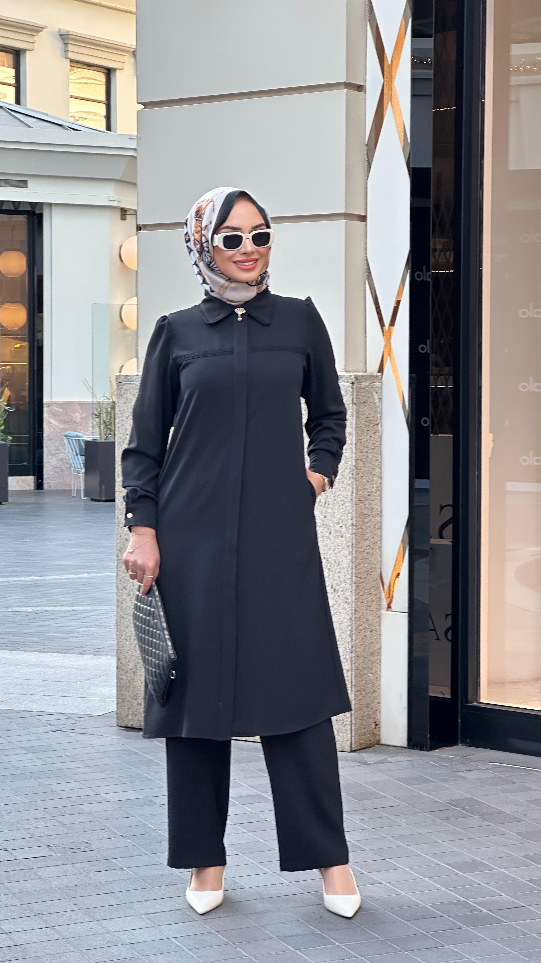 Mahza 8171 110 cm Tunikli Pantolon Takım
